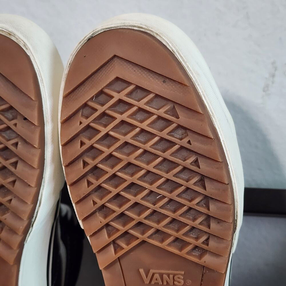 Vans Black and White Sk8-Hi Platform Sneakers - Picture 7 of 9